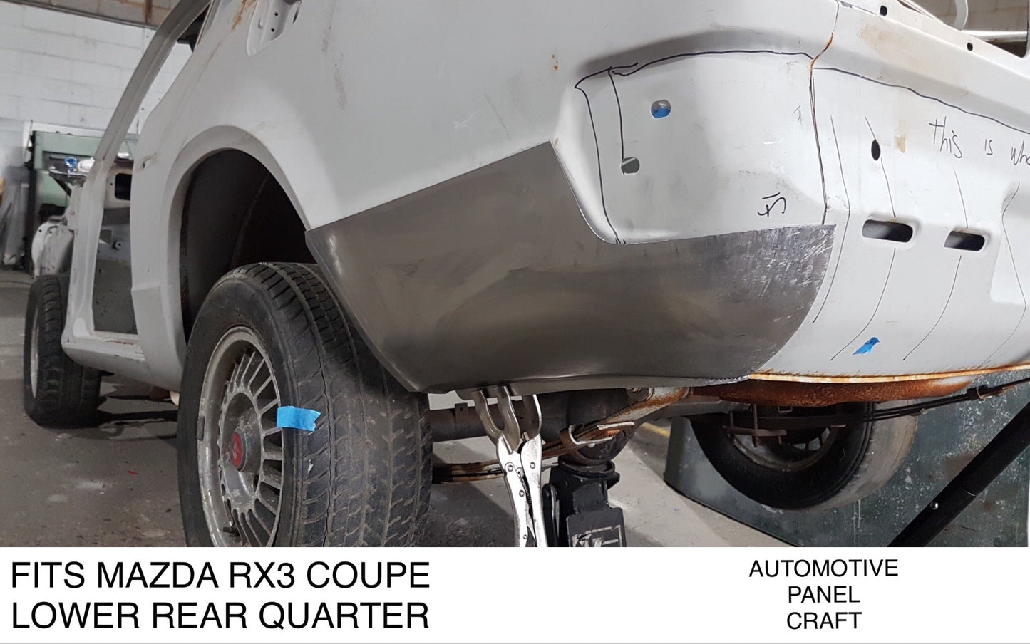 FITS MAZDA RX3 COUPE LOWER REAR QUARTER