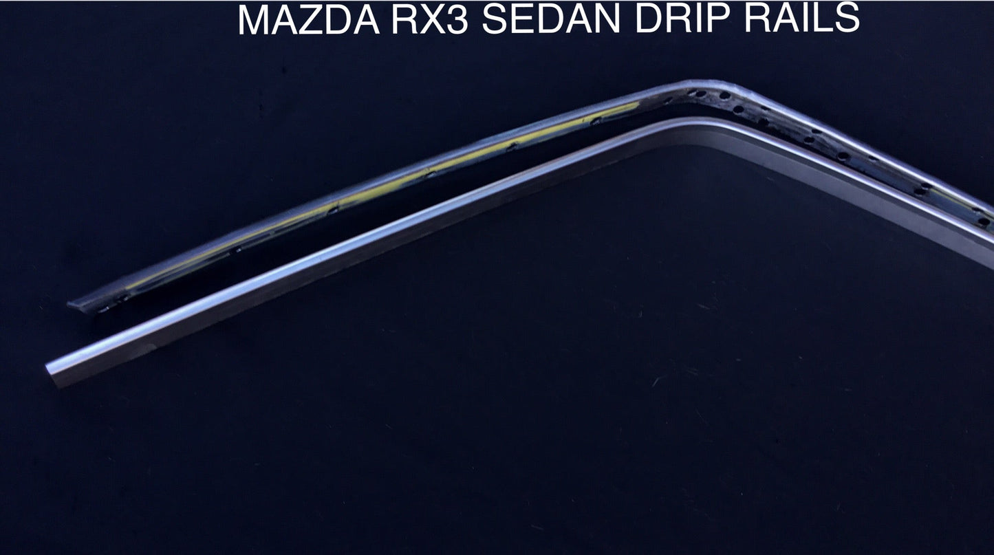 FITS MAZDA RX3/808 SEDAN DRIP RAILS /RAIN GUTTERS
