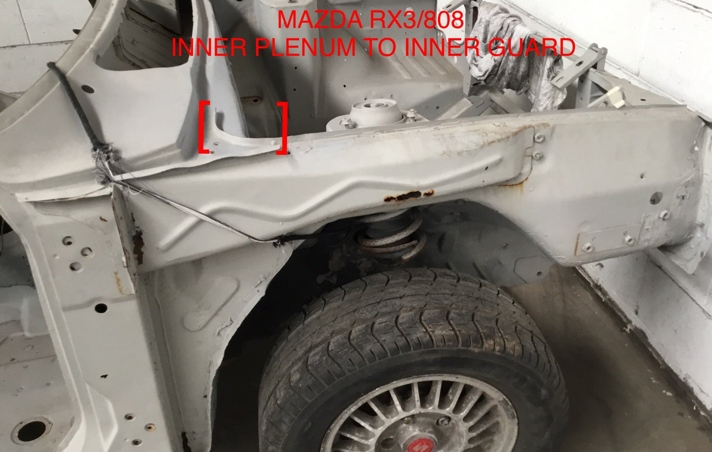 FITS MAZDA RX3/808 INNER GUARD TO INNER PLENUM