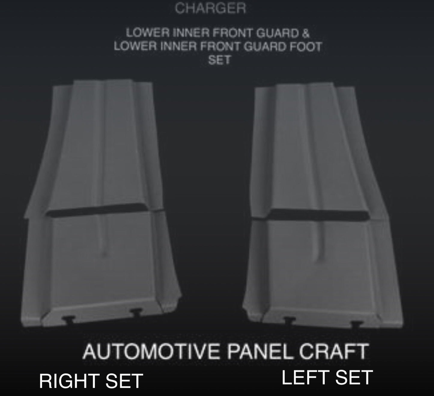 FITS VALIANT CHARGER LOWER FRONT GUARD INNER SUPPORT & LOWER FRONT GUARD FOOT SET