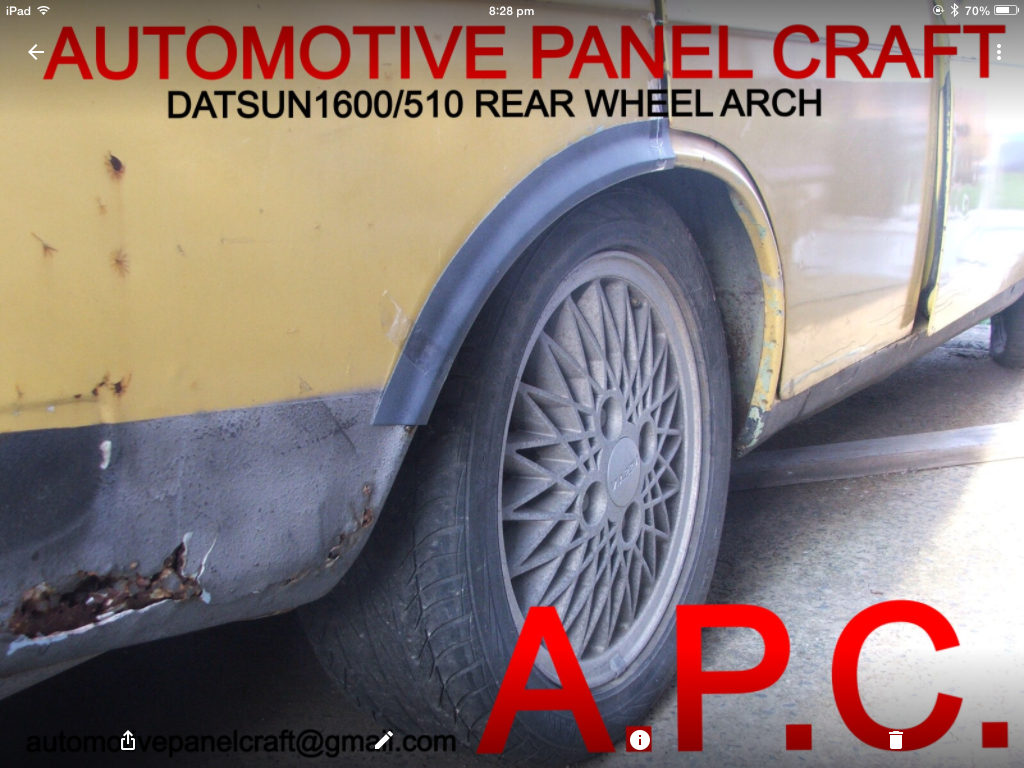 SUITS A DATSUN 1600 /510 REAR Of THE REAR WHEEL ARCH