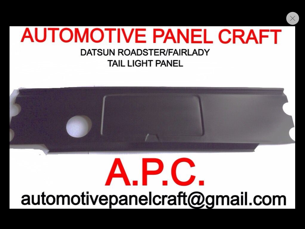 DATSUN ROADSTER TAIL LAMP PANEL