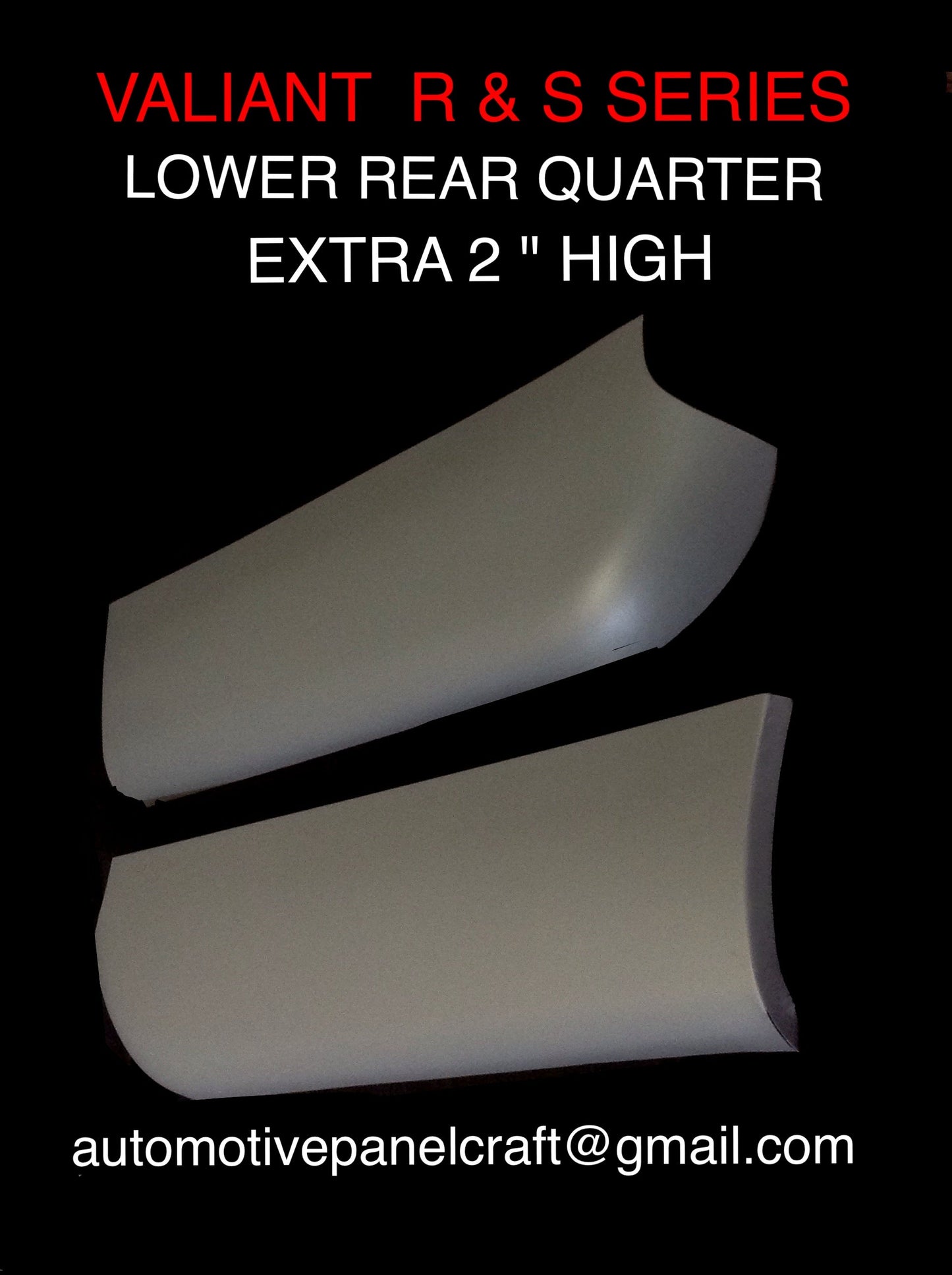VALIANT R &S SERIES LOWER REAR QUARTER 2" HIGHER