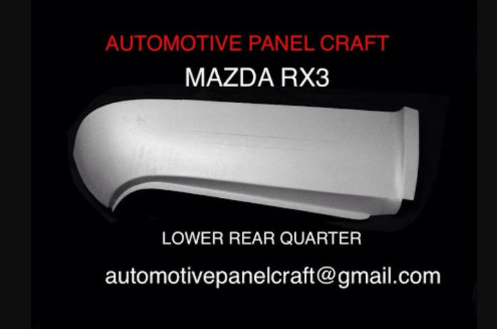 1970 Rx3 Rear MADE TO FIT MAZDA SEDAN RX3 LOWER REAR QUARTER – automotive panel craft