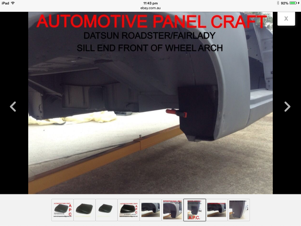 SUITS DATSUN ROADSTER SILL END FRONT OF WHEEL ARCH