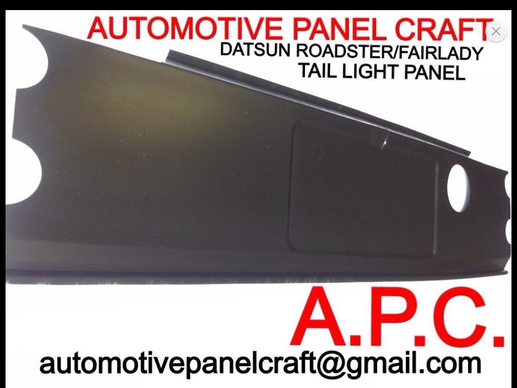 DATSUN ROADSTER TAIL LAMP PANEL
